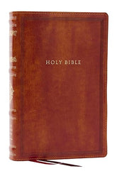RSV Personal Size Bible with Cross References, Brown Leathersoft, (Sovereign Collection) [imitation_leather
